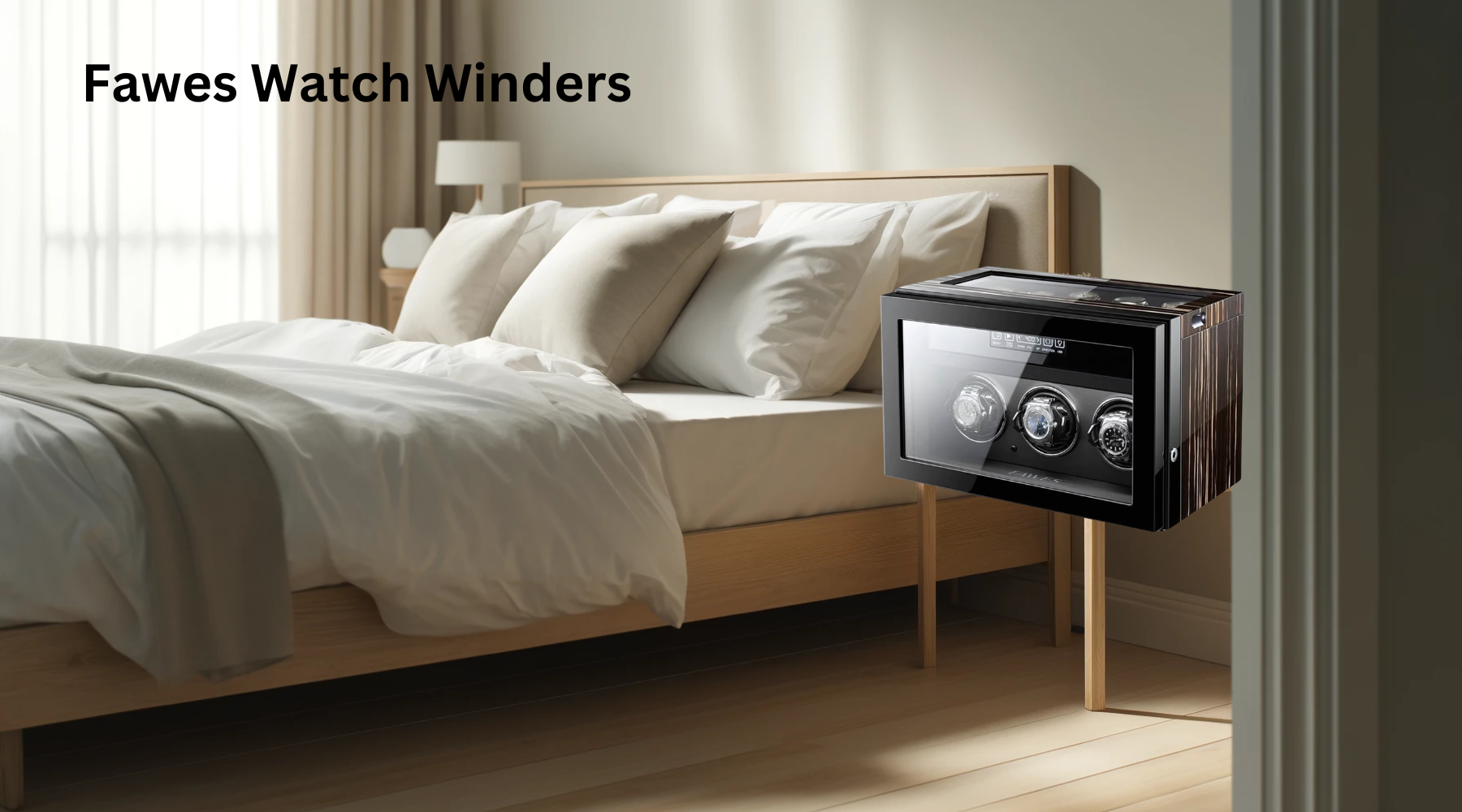 FAWES automatic watch winder with watches inside