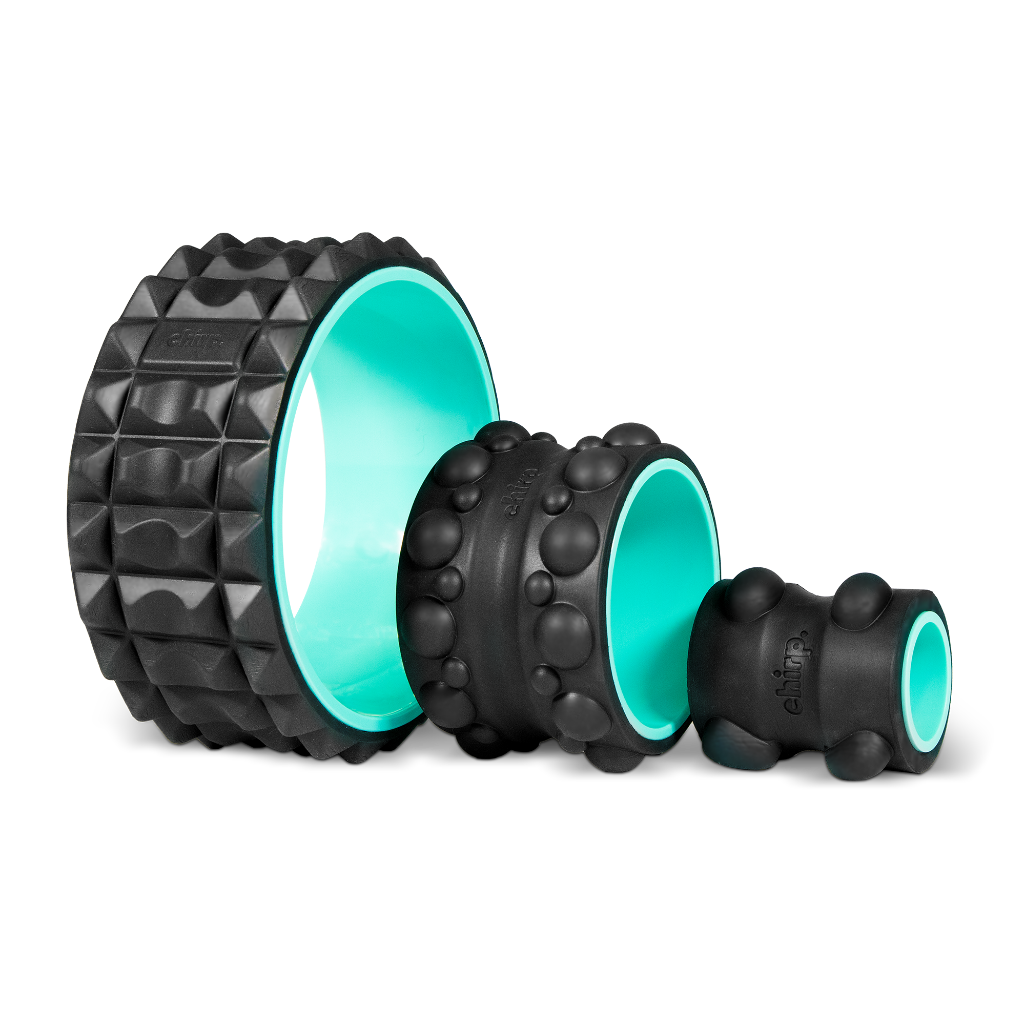 Chirp Wheel XR 3 Pack with 4 inch, 6 inch and 10 inch deep tissue wheels