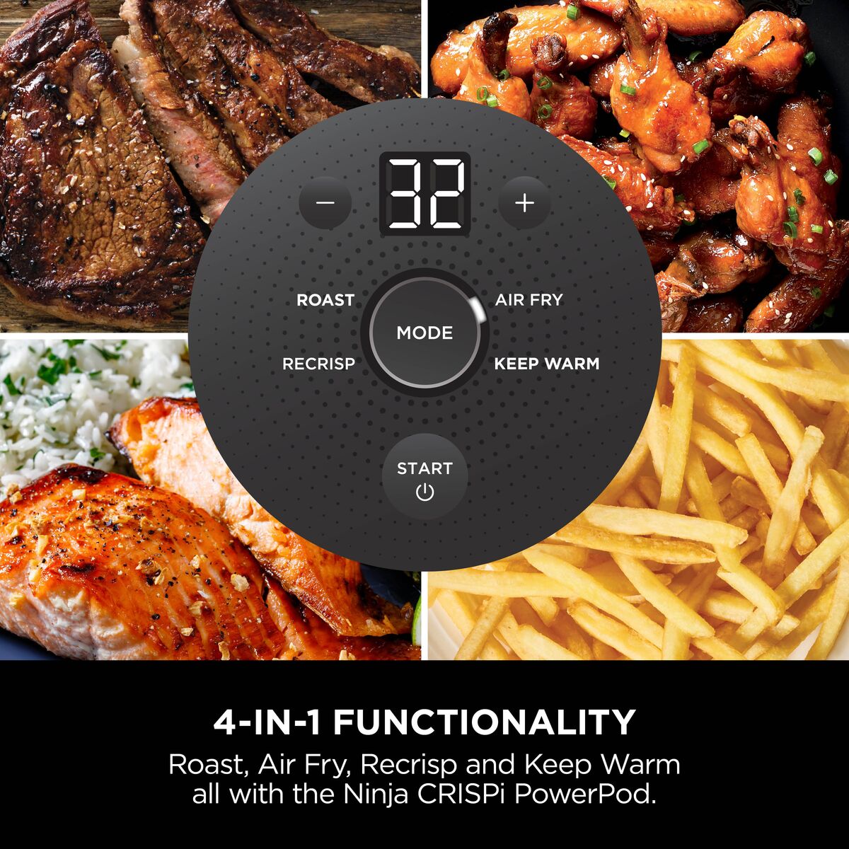 Ninja Crispi 4-In-1 Portable Glass Air Fryer