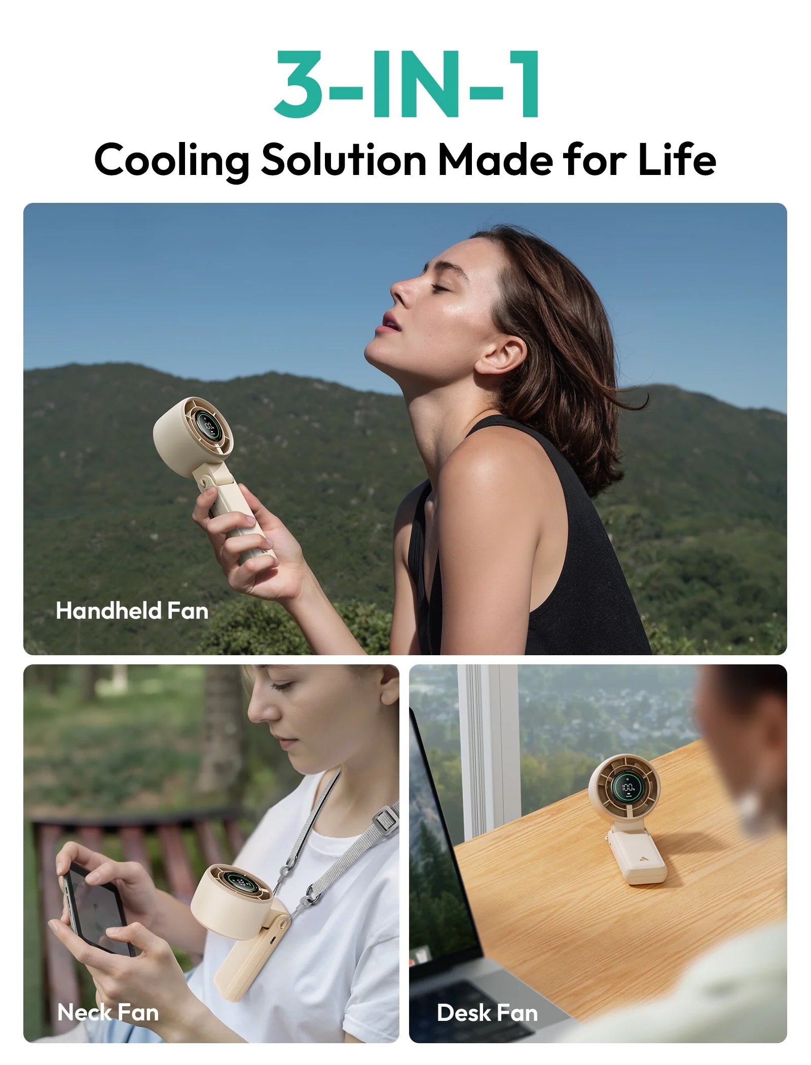 Aecooly Halo 02 5000 mAh Portable Hand Held Fan