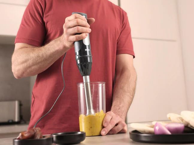 Braun MultiQuick 5 Pro Hand Blender 1000W with Beaker, 500ml Chopper, Whisk