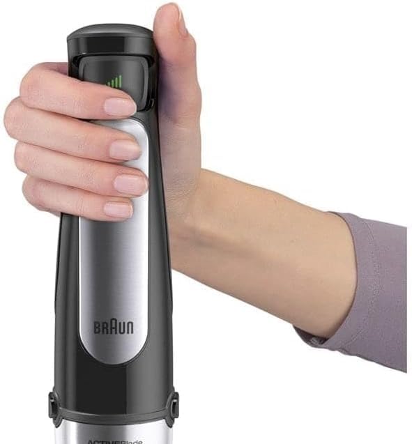 Braun MultiQuick 5 Pro Hand Blender 1000W with Beaker, 500ml Chopper, Whisk