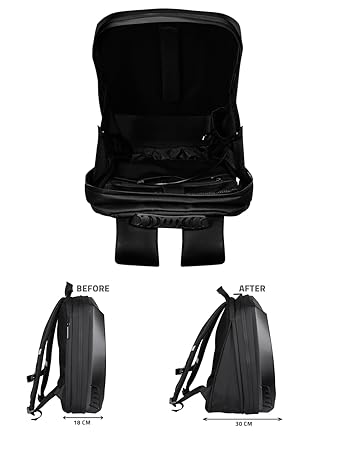 Hookaba Rebel Rage LED Backpack – 27.4 L Tech Backpack with 32×32 Pixel LED Display