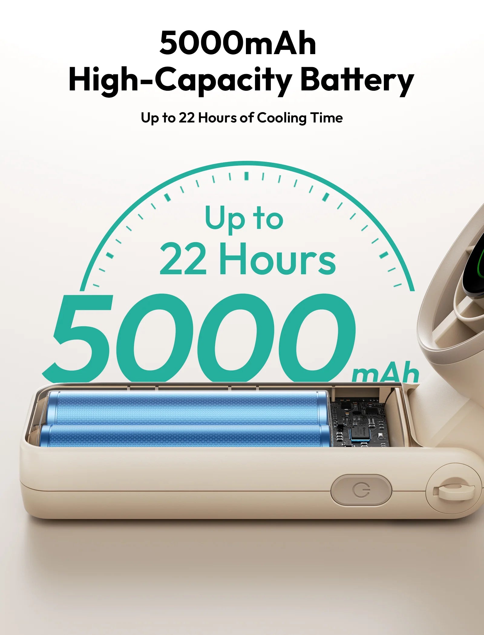 Aecooly Halo 02 5000 mAh Portable Hand Held Fan
