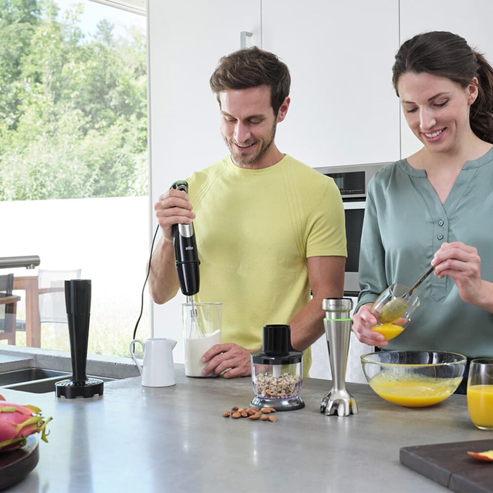Braun MultiQuick 9 Hand Blender 1200W with Beaker, 1.25L Blender, Chopper, Puree Masher, Whisk