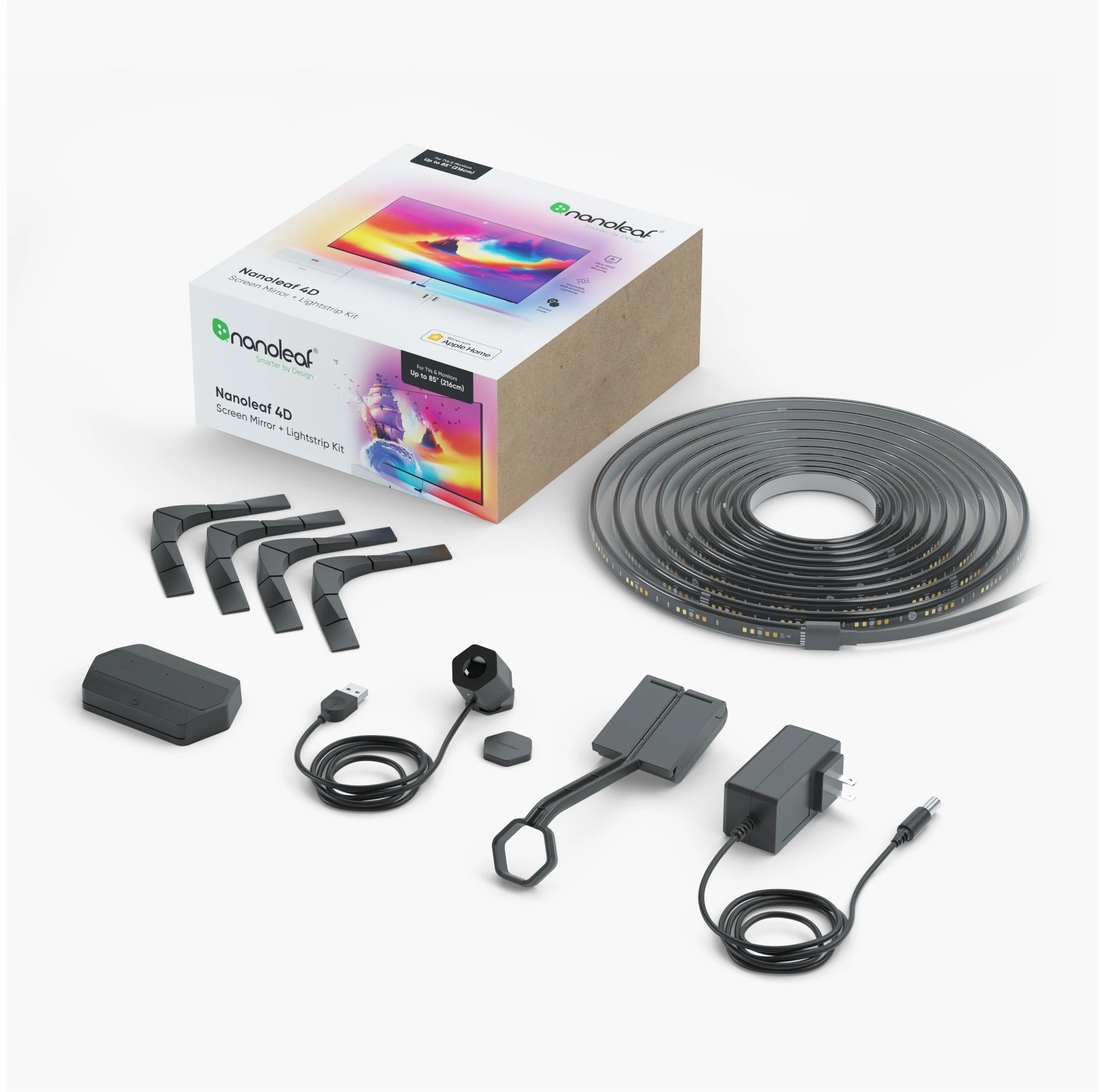 Nanoleaf 4D Screen Mirror + Lightstrip Kit (TVs & Monitors Up to 85″)