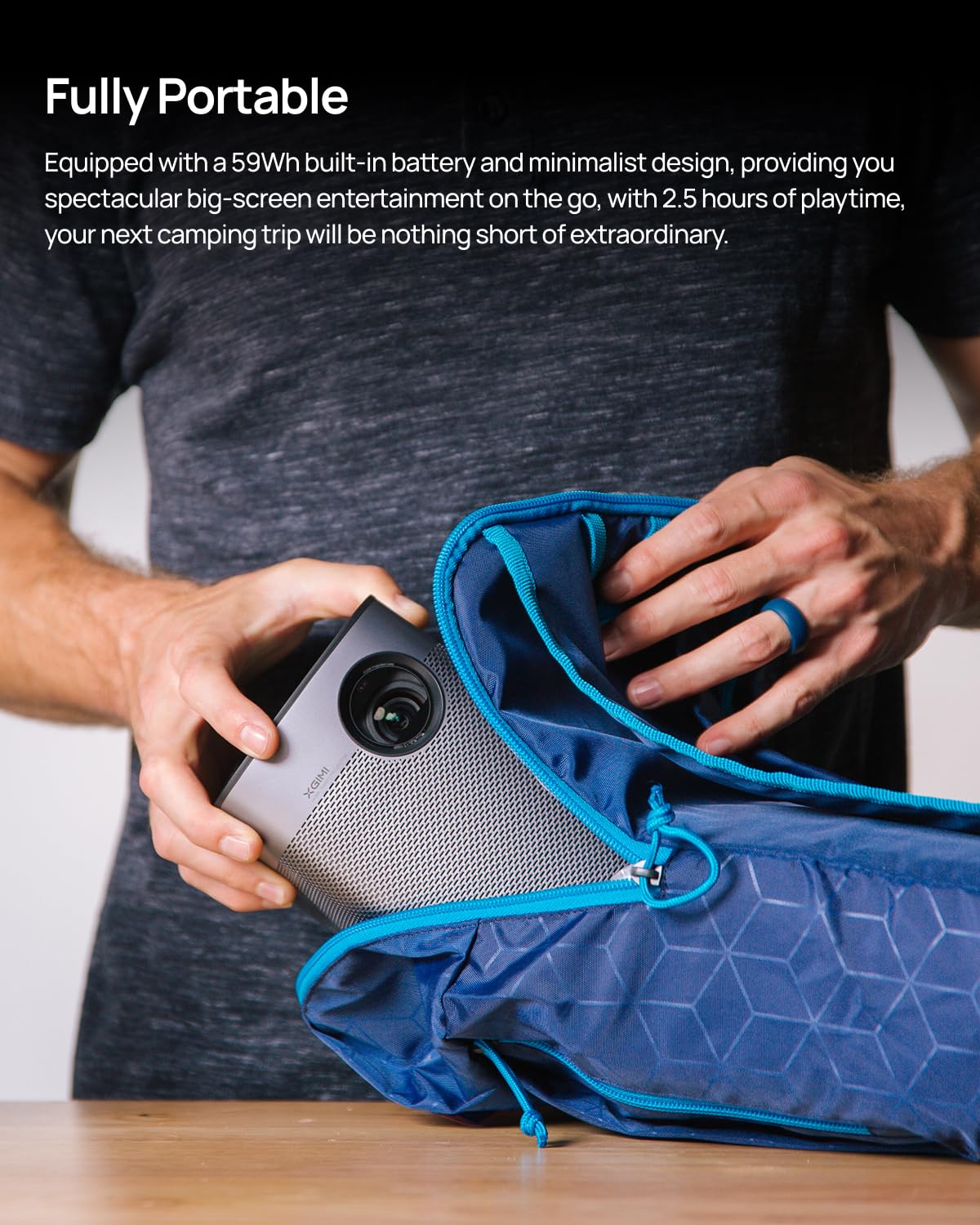 XGIMI Halo+ GTV Portable Projector, 2025 New Launch, Google TV with Licensed Netflix