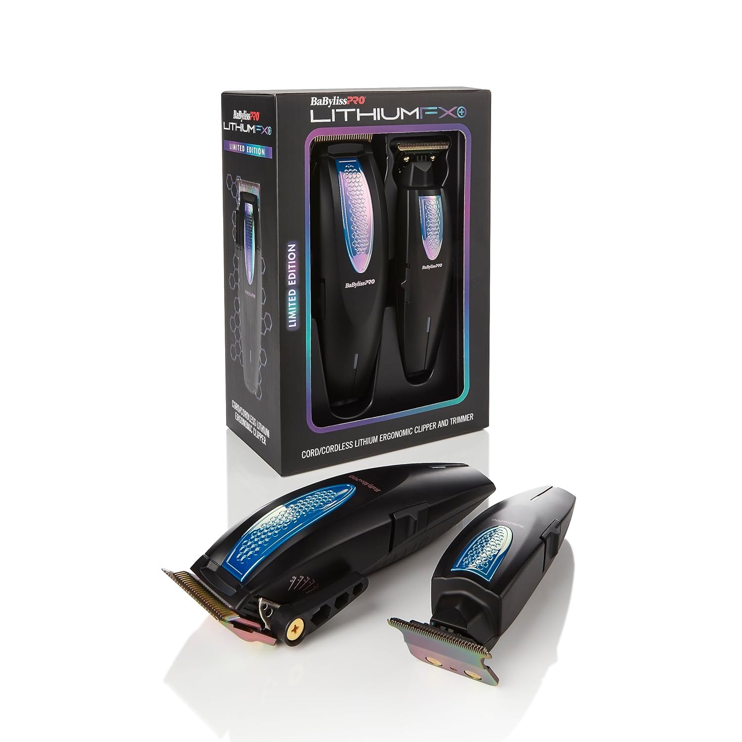BaByliss PRO LITHIUMFX+ Cord/Cordless Lithium Ergonomic Clipper and Trimmer FX73HOLPKRB