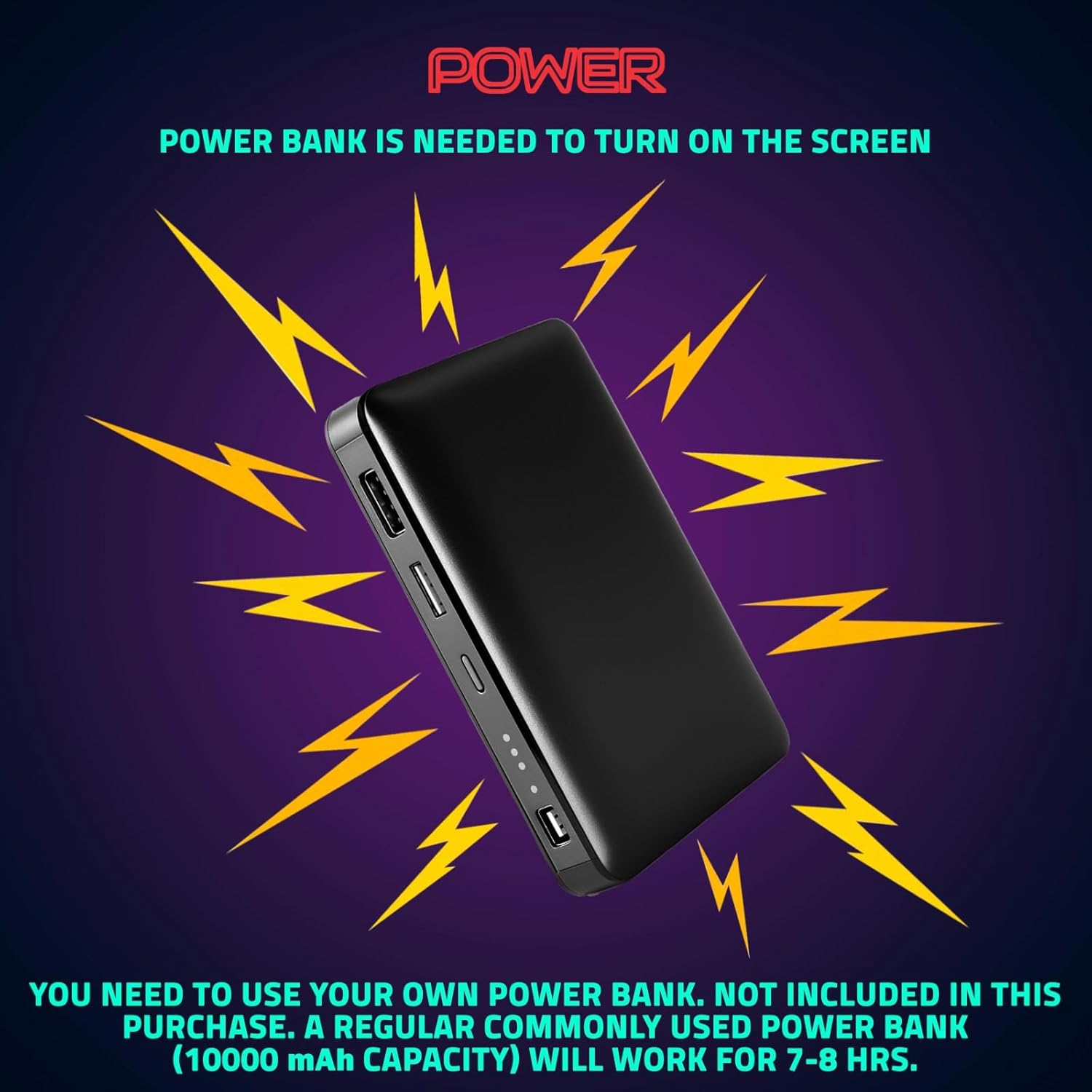 Hookaba Bat Grit LED Backpack – 27 L Smart Backpack with 64×64 Pixel Removable LED Screen