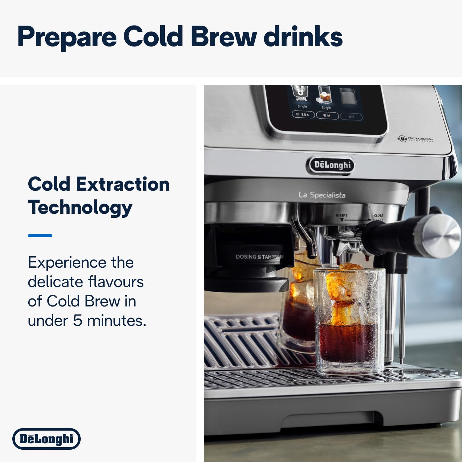 DeLonghi Cold Brew Coffee Machine, La Specialista Touch EC9455.M, Barista Style Espresso Coffee