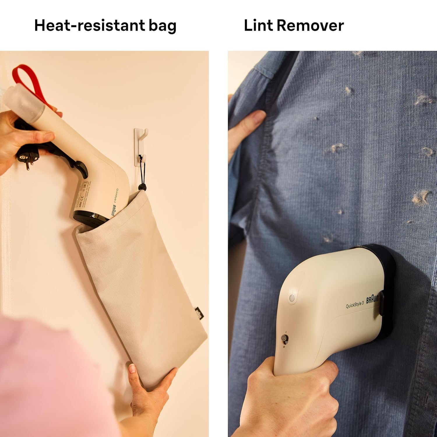 Braun QuickStyle 3 GS3012BG with lint remover accessory