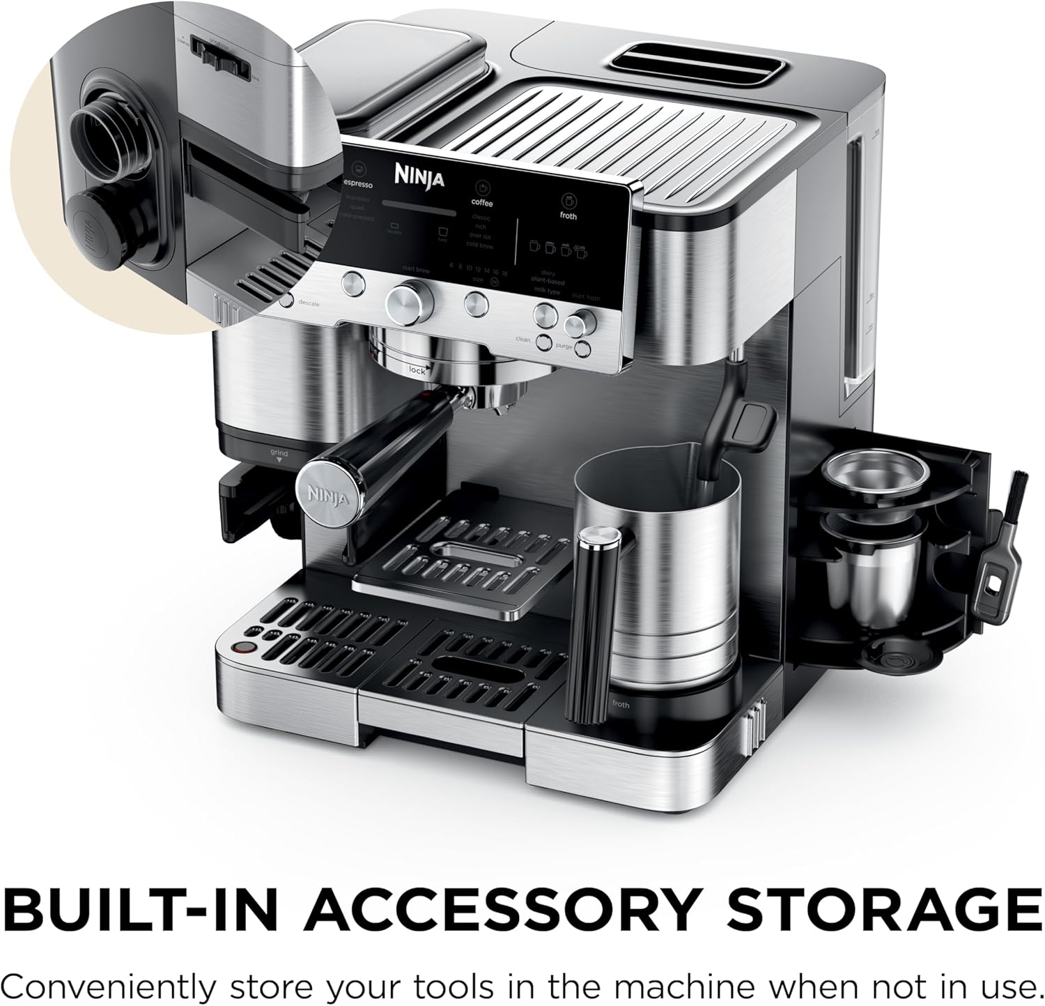 Ninja Luxe Premier 3 in 1 Espresso Coffee Maker Machine - ES6601EU