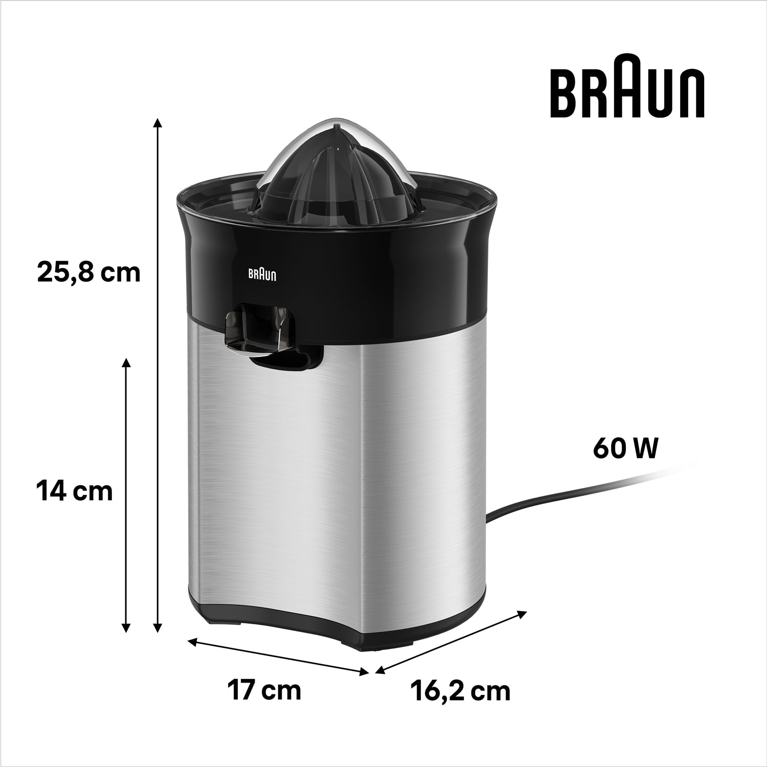 Braun CitrusQuick 5 CJ5050 citrus juicer in use