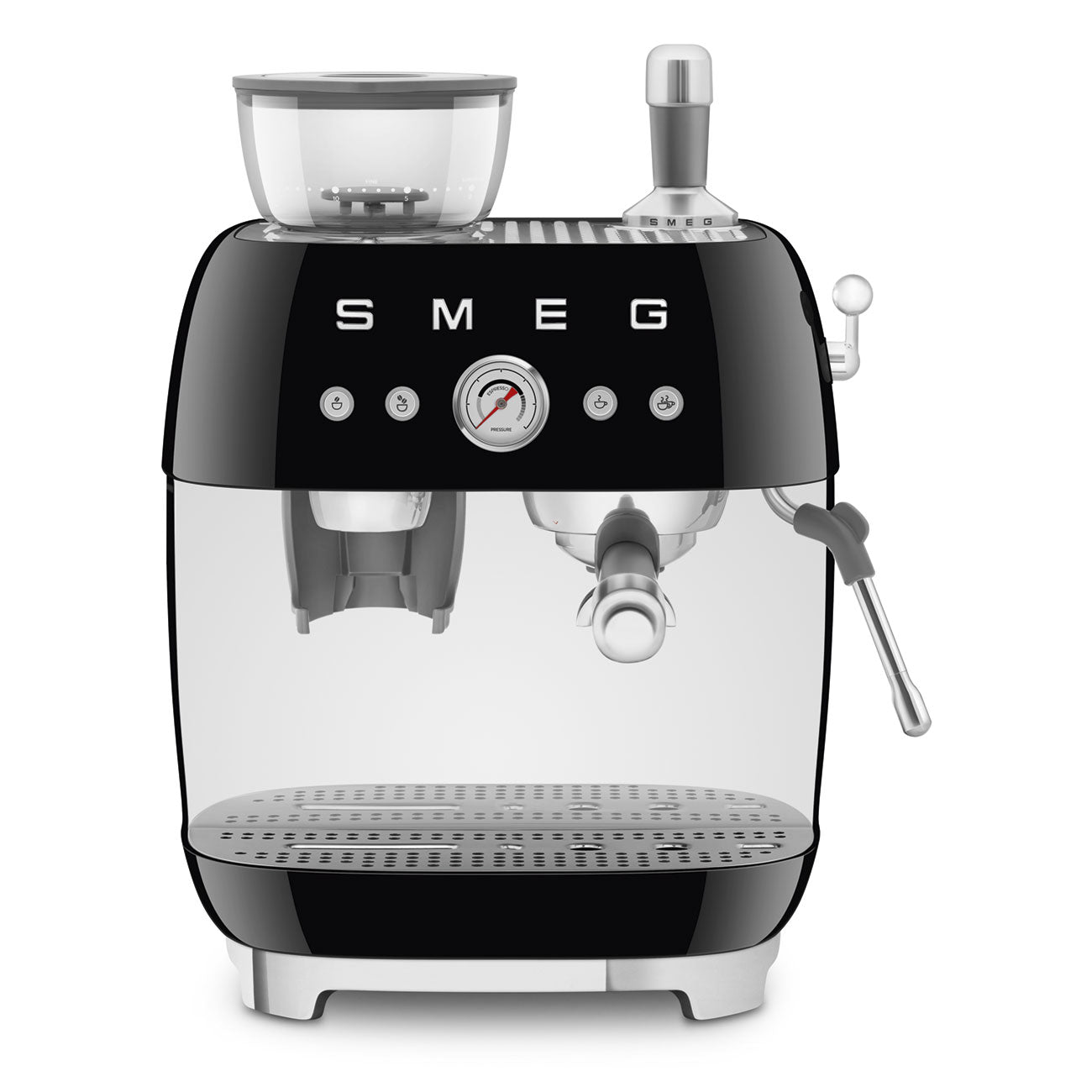 Smeg Cream manual espresso coffee machine with built-in grinder EGF03