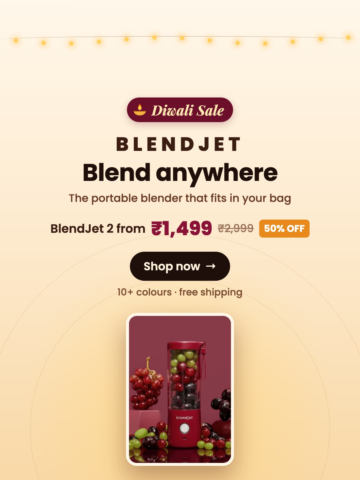 Diwali Sale blendjet mobile banner