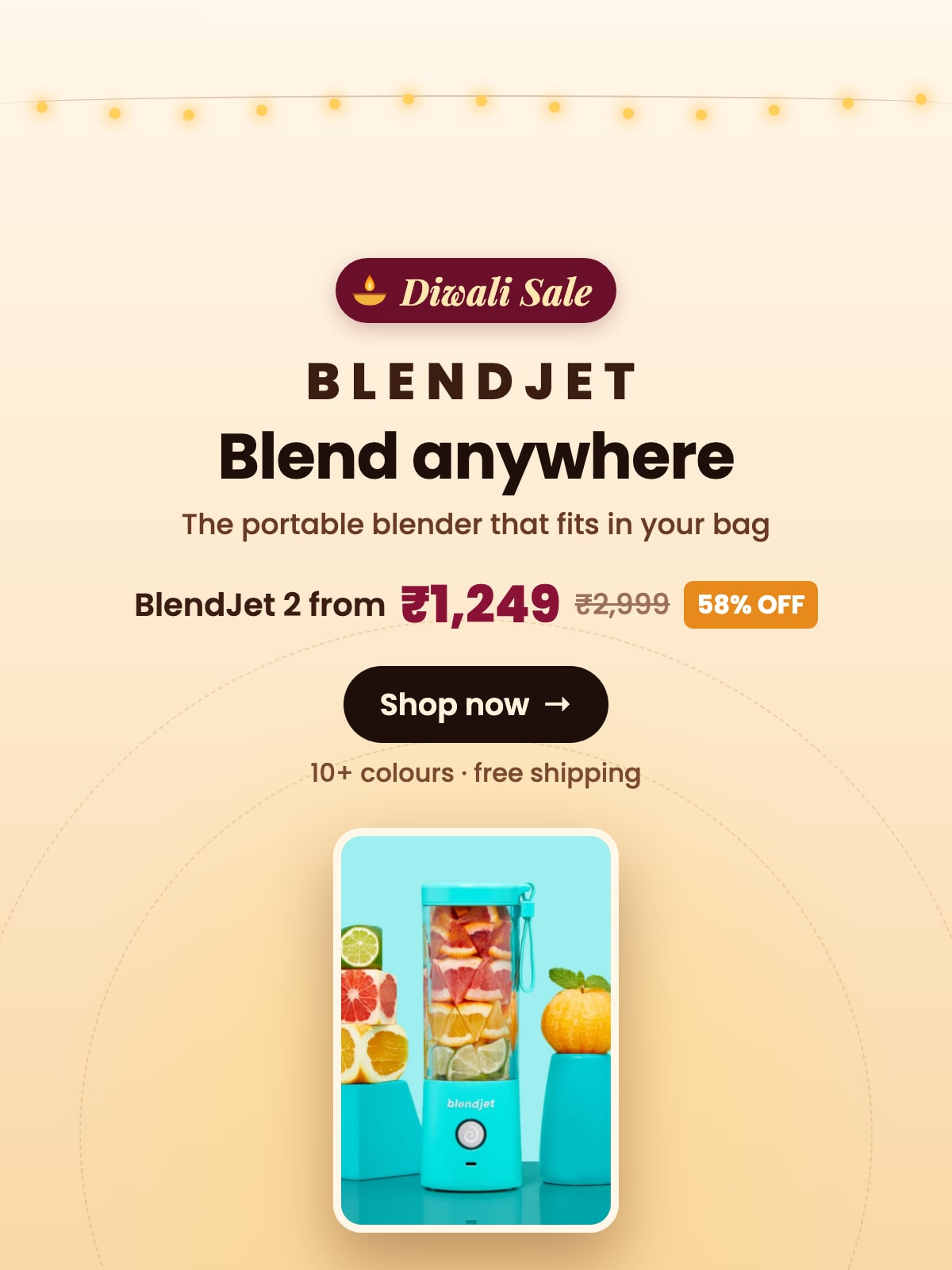 Diwali Sale blendjet mobile banner