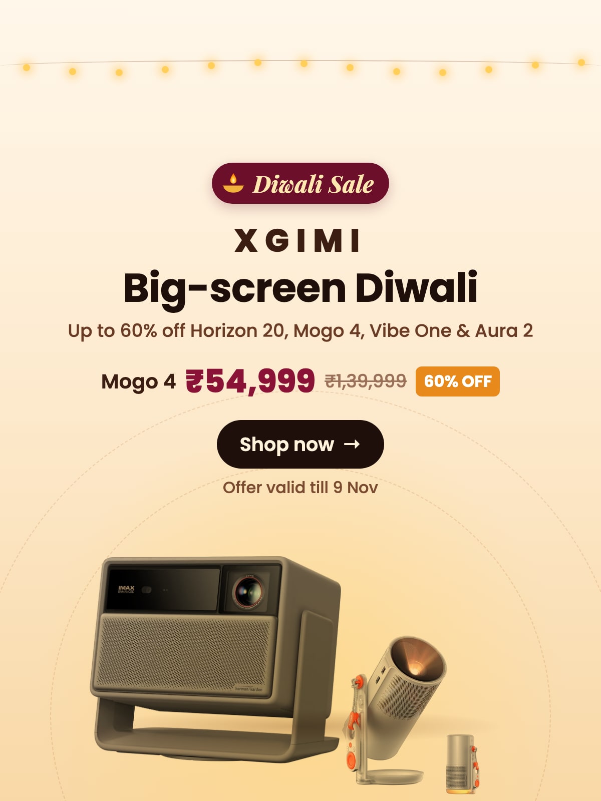 Diwali Sale xgimi mobile banner