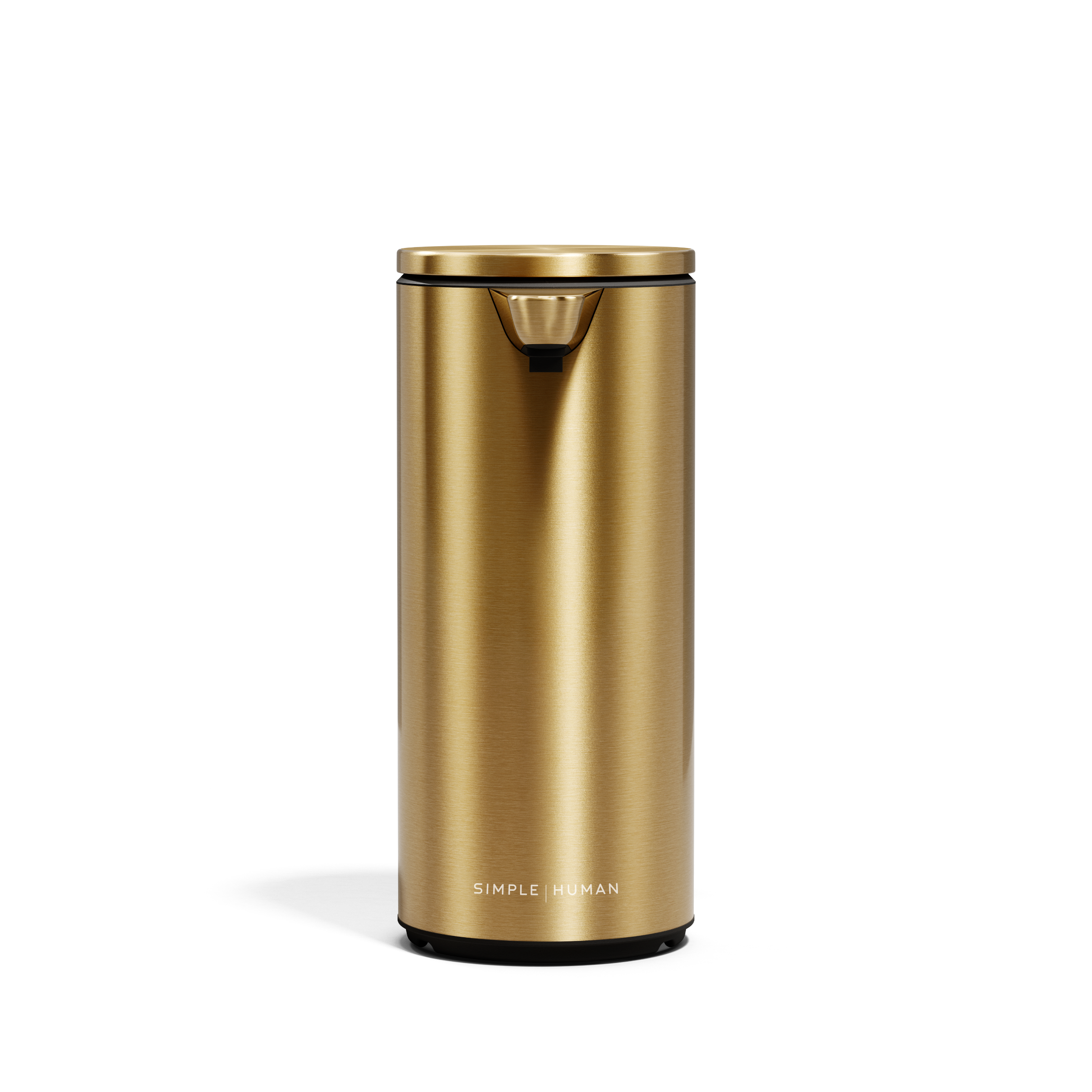 Simplehuman 9 oz rechargeable liquid sensor pump in brass stainless steel