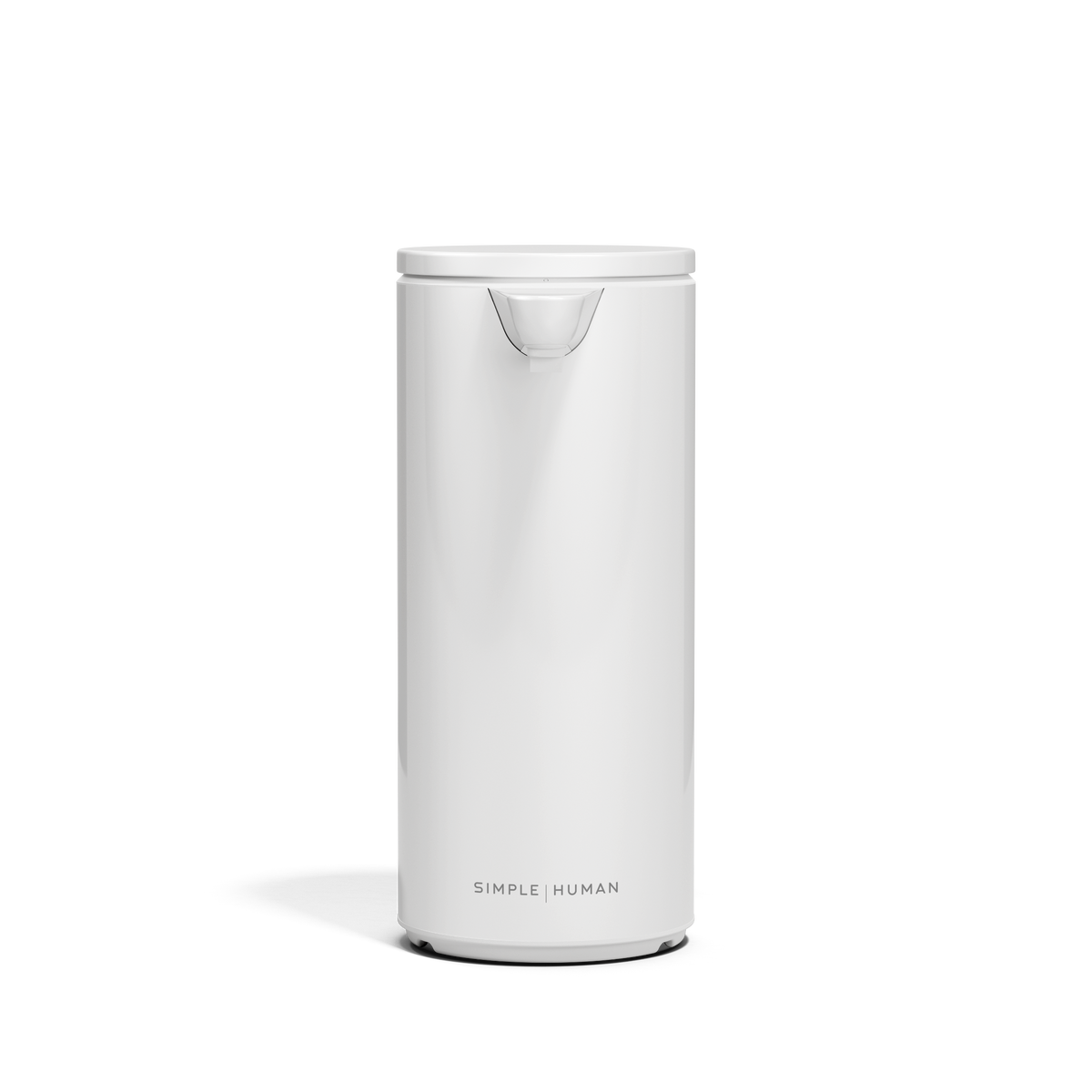 Simplehuman 9 oz rechargeable liquid sensor pump in white steel