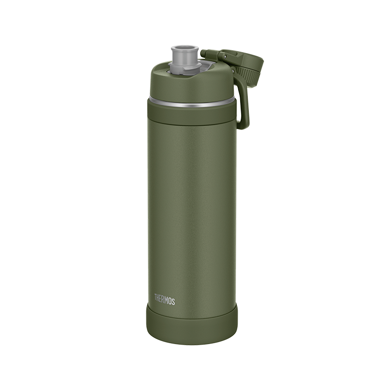 Thermos FJU-1000 sports bottle khaki with cap open