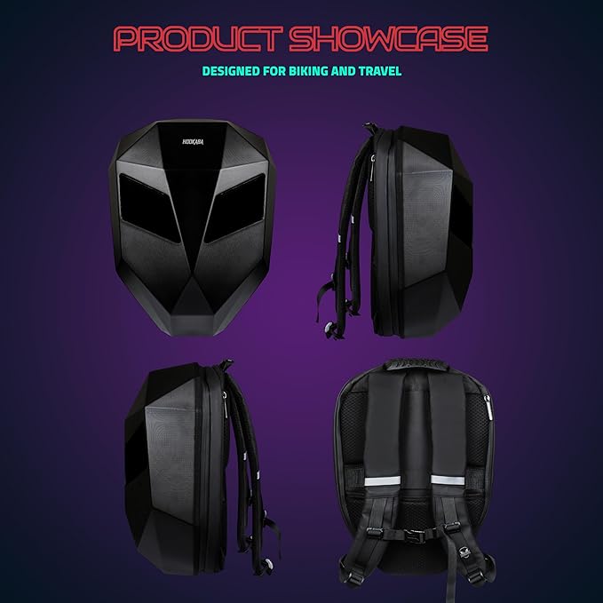 Hookaba Eye Rover LED Backpack 31L | Motorcycle Riding Bag With Programmable Screen