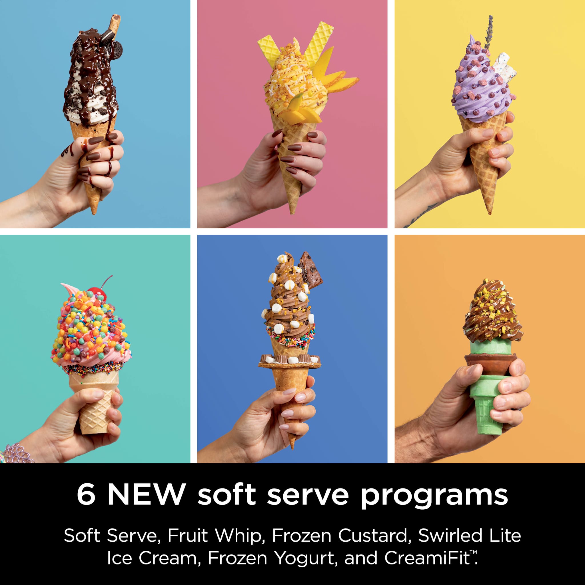 Ninja Swirl NC701 soft serve handle swirling a cone