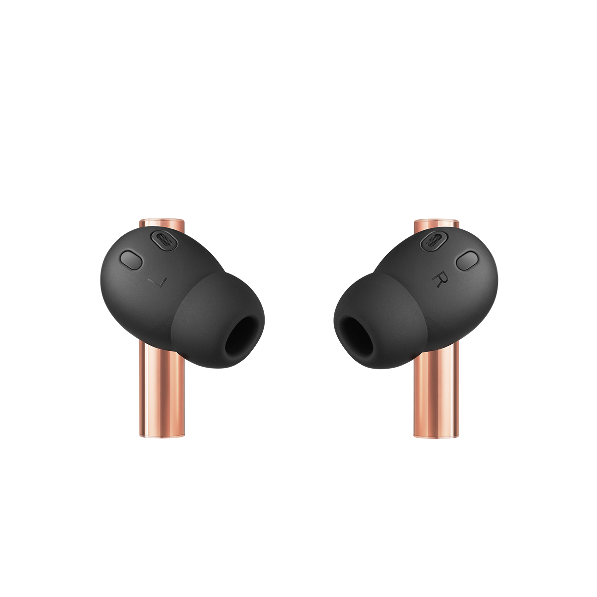 Honey Tone charging case open with both earbuds seated inside
