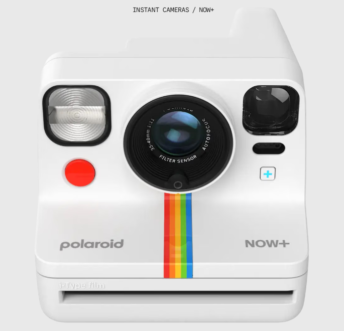 The **Polaroid Now+** is a modern instant camera with autofocus, built-in flash, Bluetooth connectivity, and compatibility with i-Type film. It offers creative features like manual mode and double exposure via its companion app, combining vintage style with modern functionality.