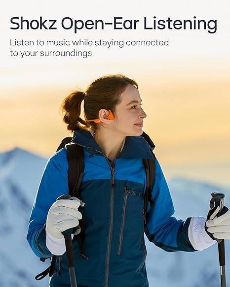 Shokz Open-Ear Listening lets you enjoy music while staying aware of your surroundings.
