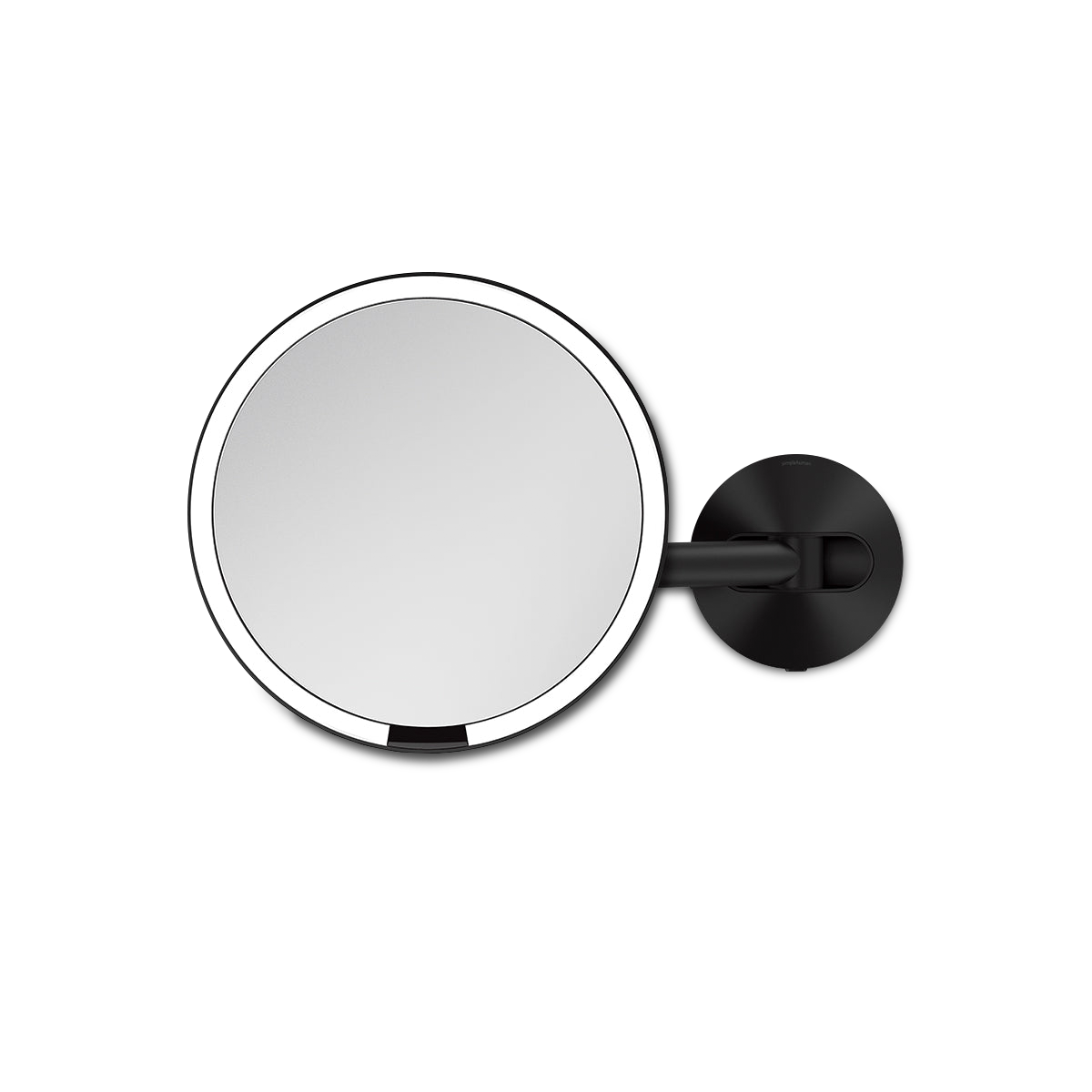 Simplehuman Wall Mount Sensor Mirror in matte black with telescopic arm