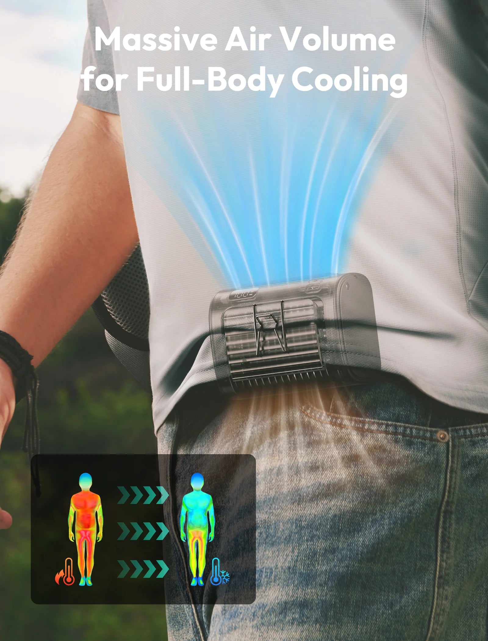 Aecooly Waist Clip Fan