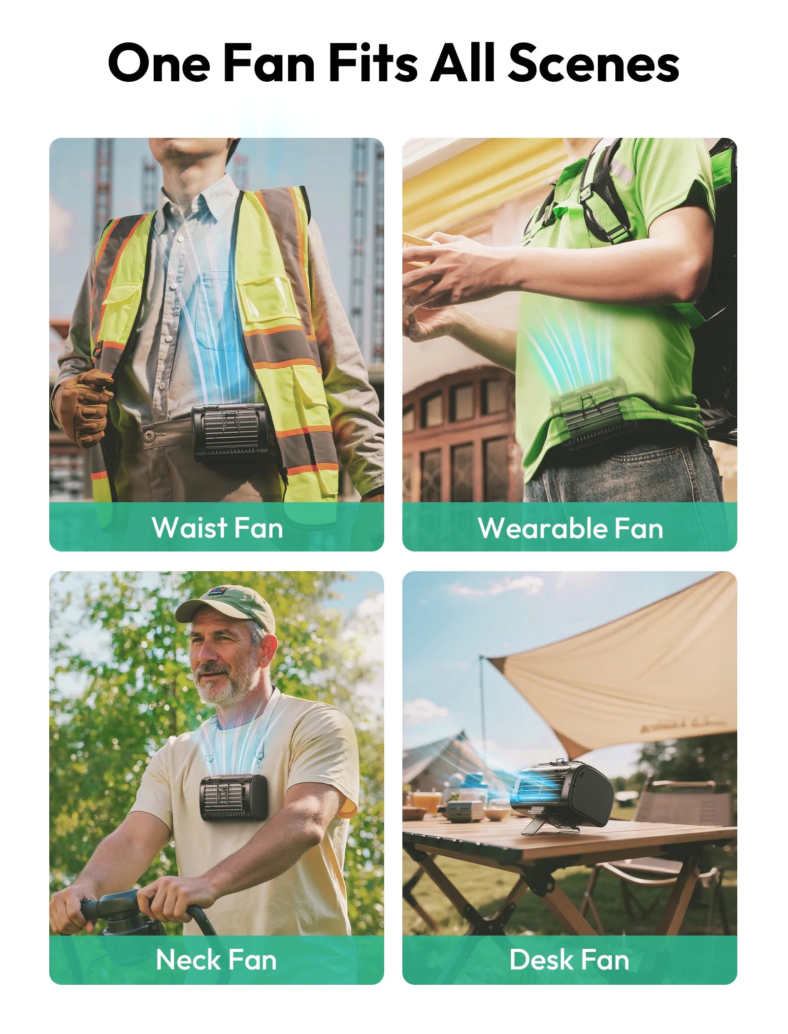 Aecooly Waist Clip Fan