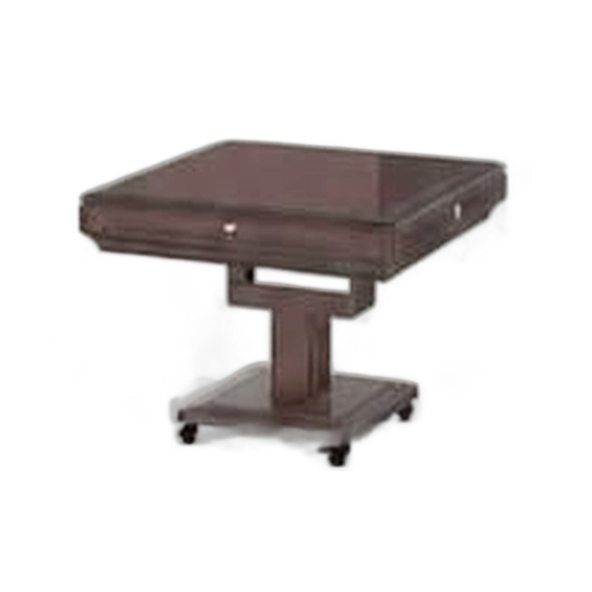 Automatic mahjong table in Dark Coffee finish with caster base
