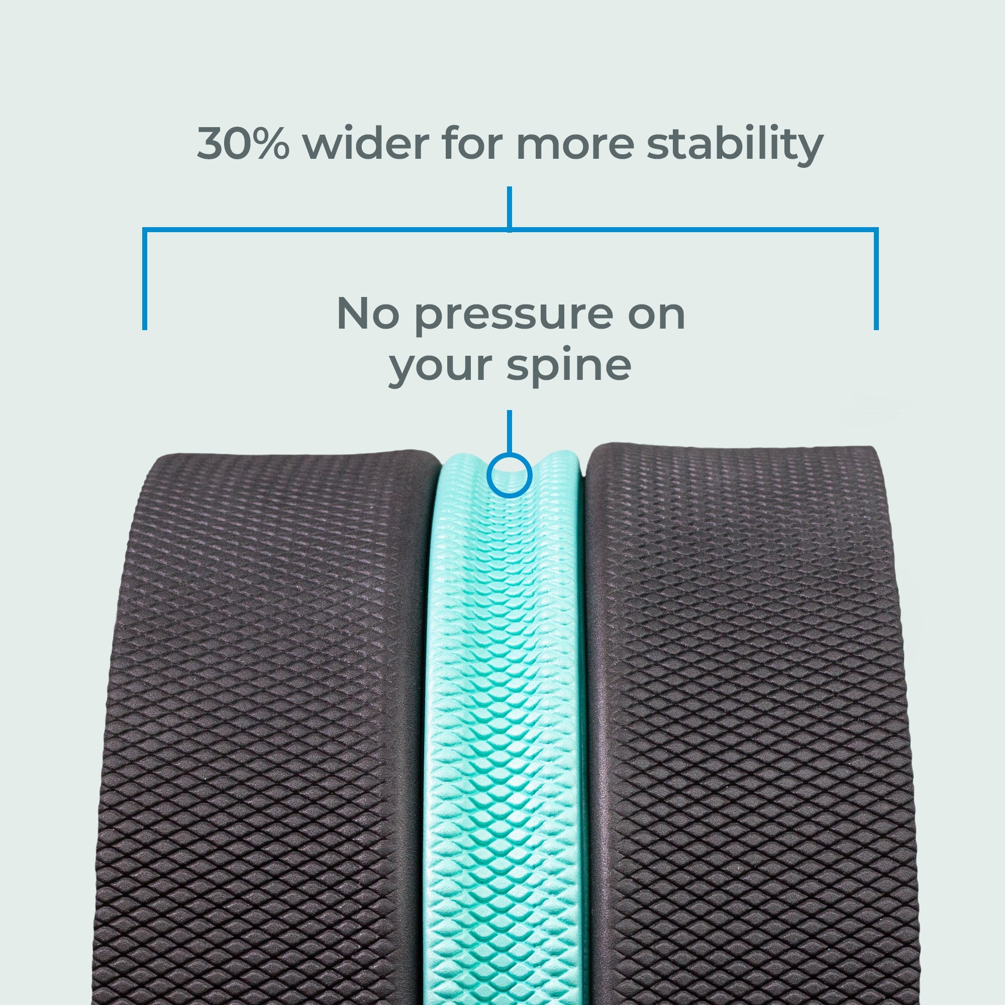 Chirp Wheel XL thick foam padding detail for cushioned back rolling