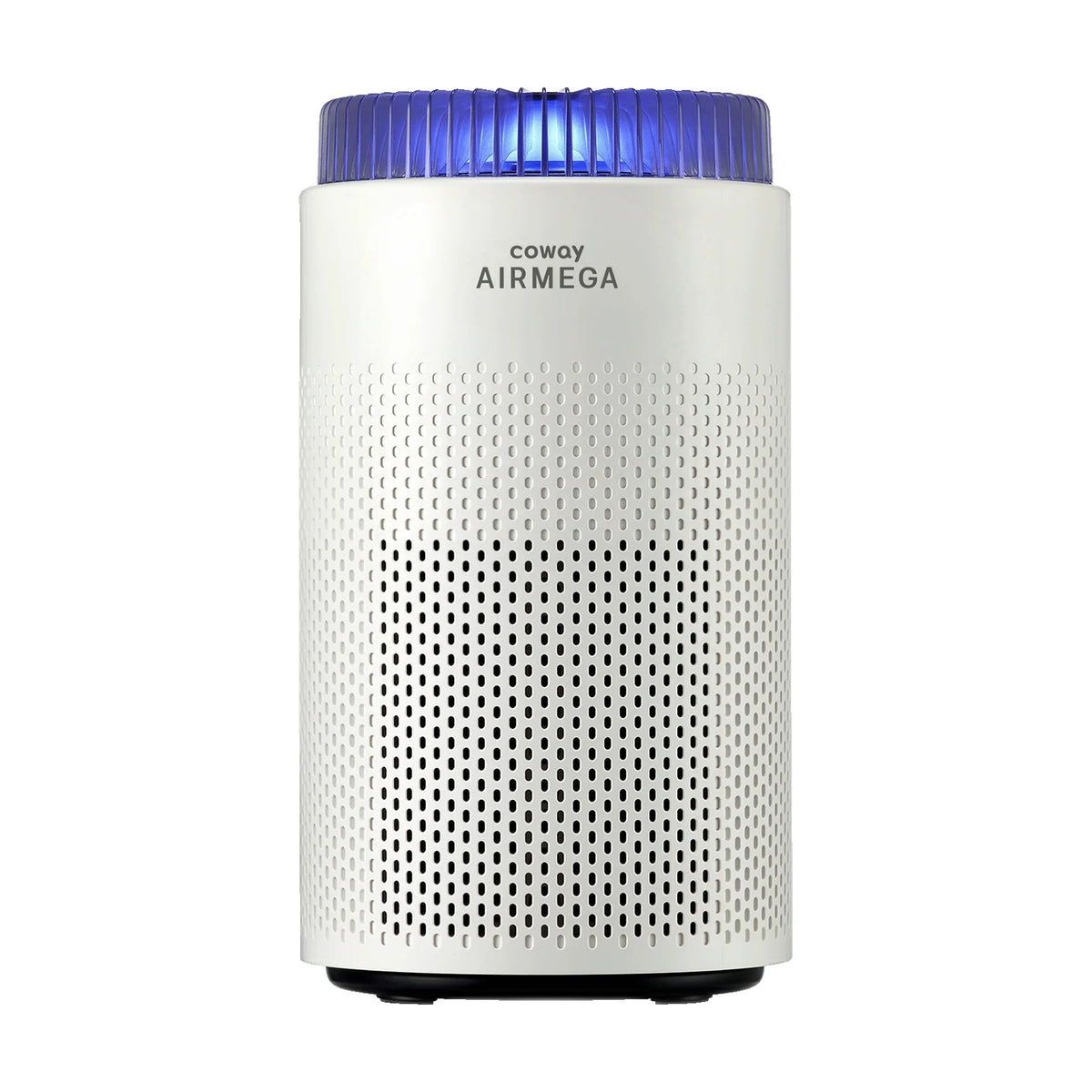 Coway Airmega 50 AP-0425C compact air purifier with blue air quality light