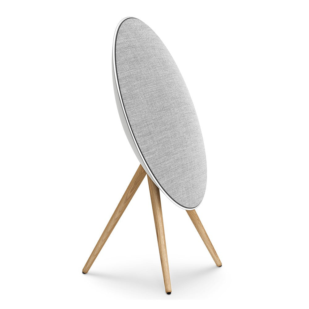 Bang & Olufsen Beosound A9 5th Gen in Natural Aluminium, side angle view