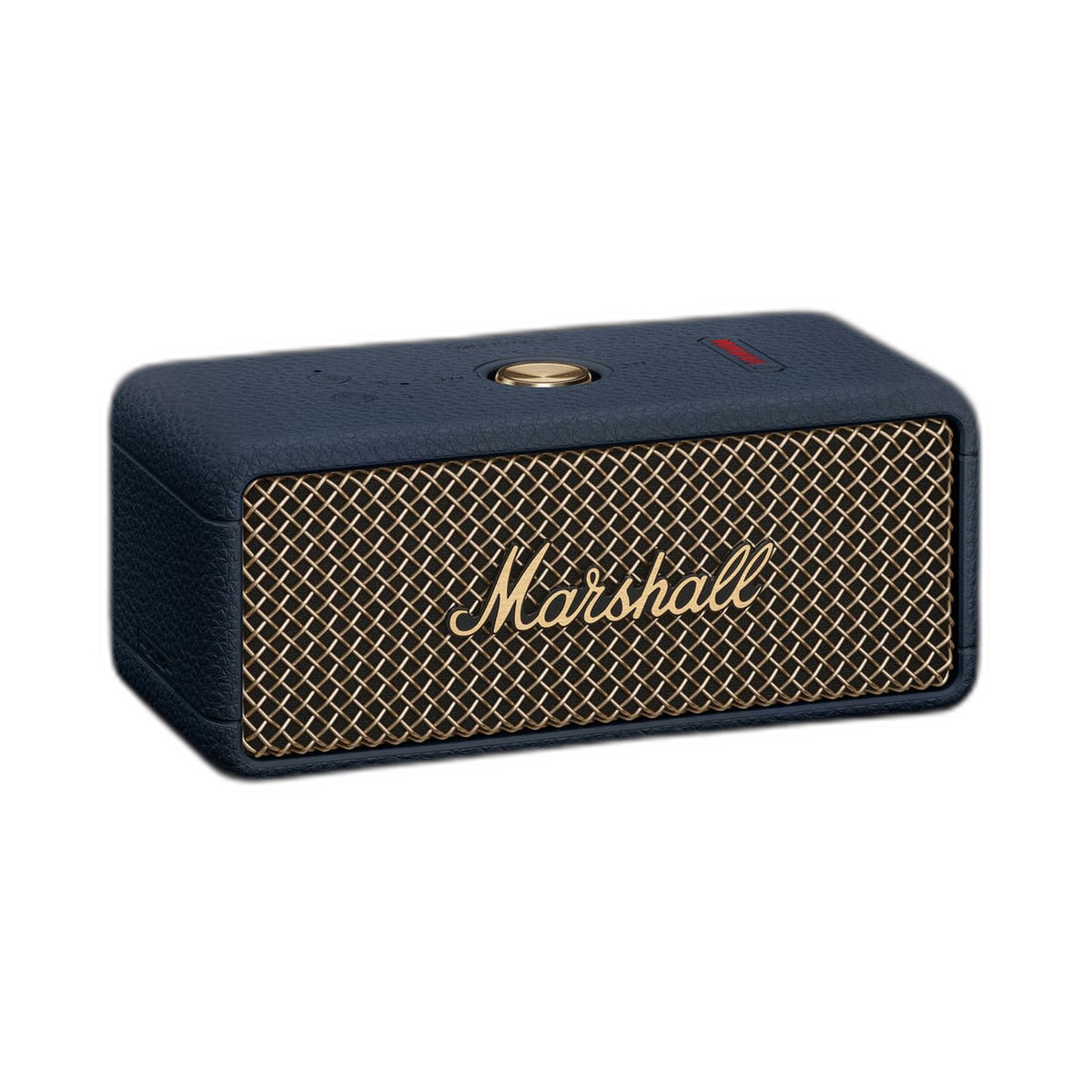 Marshall Emberton III portable Bluetooth speaker in Midnight Blue, angled front view on white background