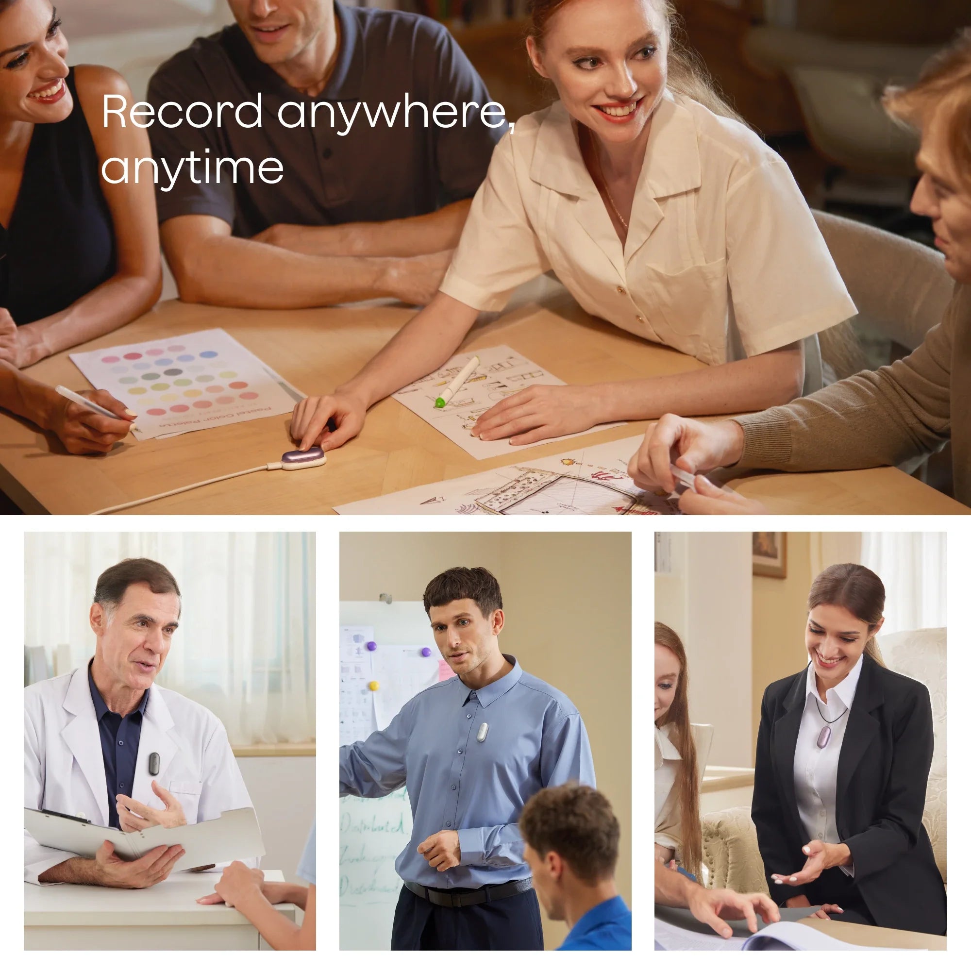 Plaud NotePin S worn as a lanyard