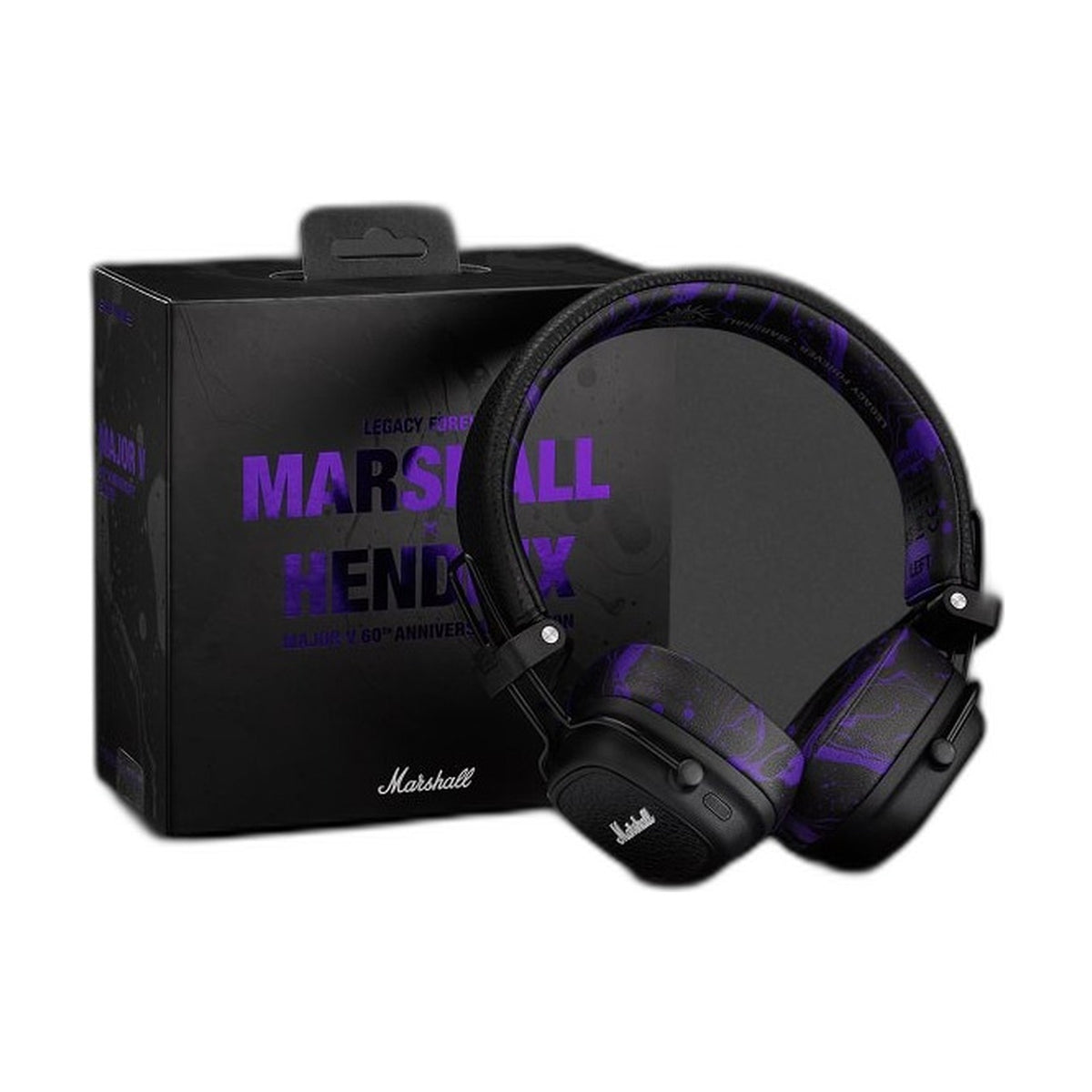 Marshall Major V Hendrix Edition headphones, angled view