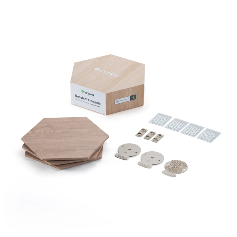 Nanoleaf Elements Hexagon Expansion Wood Look Pack 3 Panels