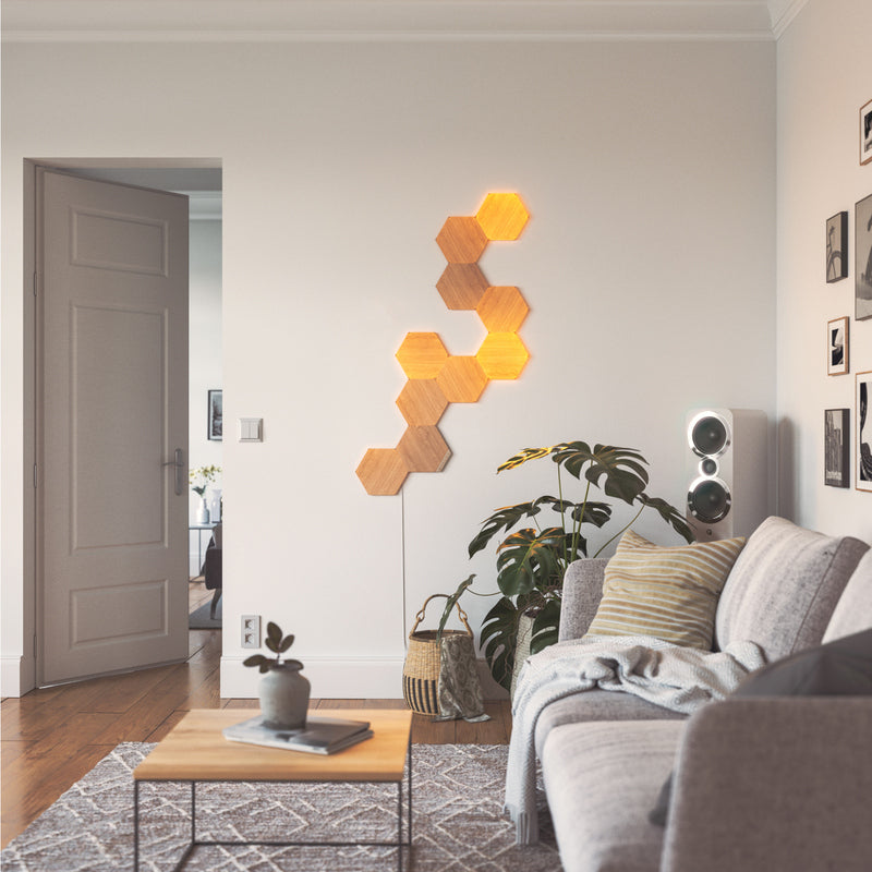 Nanoleaf Elements Hexagon Expansion Wood Look Pack 3 Panels