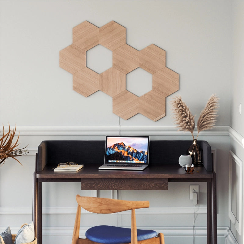 Nanoleaf Elements Hexagon Expansion Wood Look Pack 3 Panels