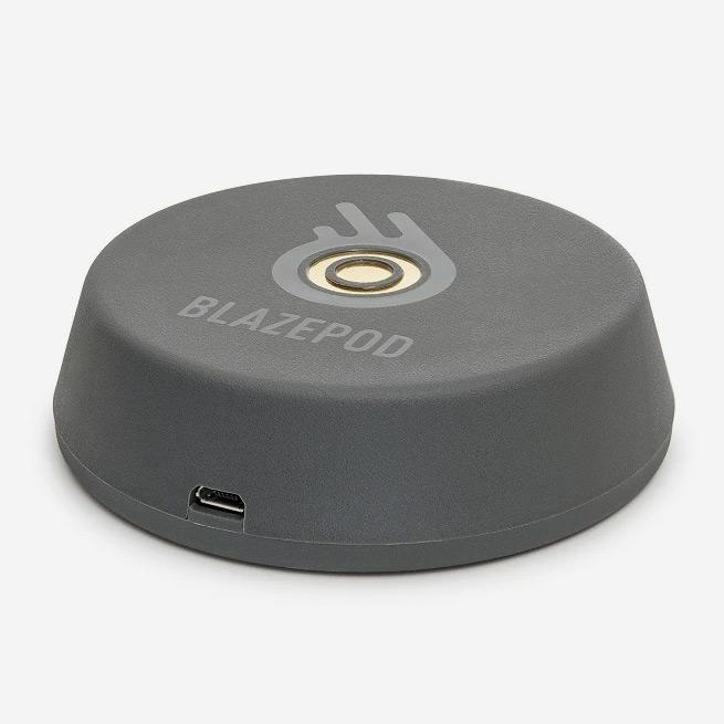 BlazePod training light with USB charging port and durable design for fitness training.