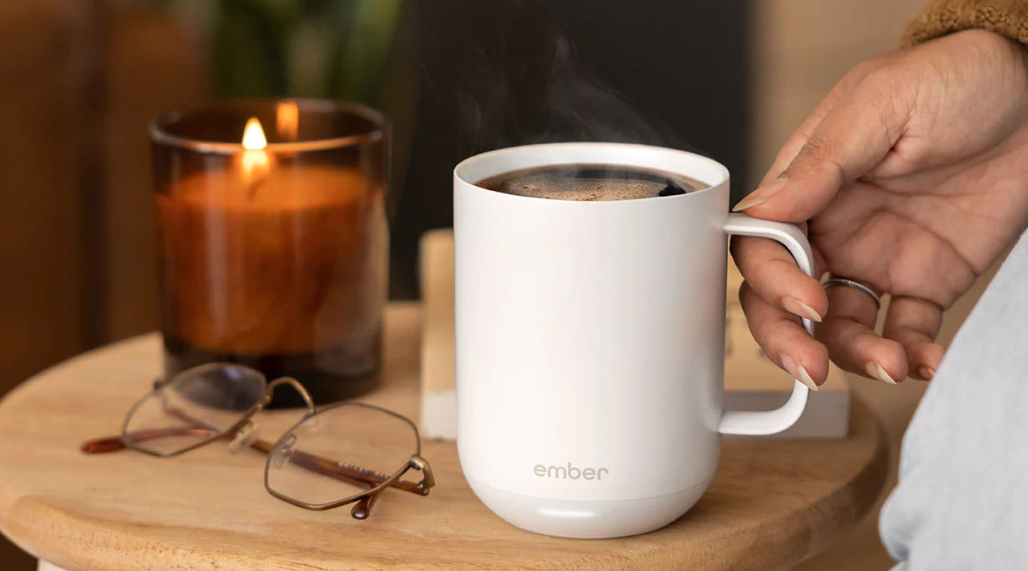 Ember temperature control smart mug and travel mug