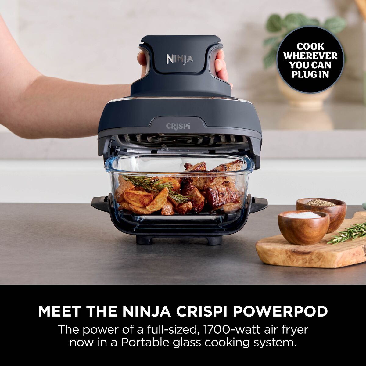 Ninja Crispi 4-In-1 Portable Glass Air Fryer