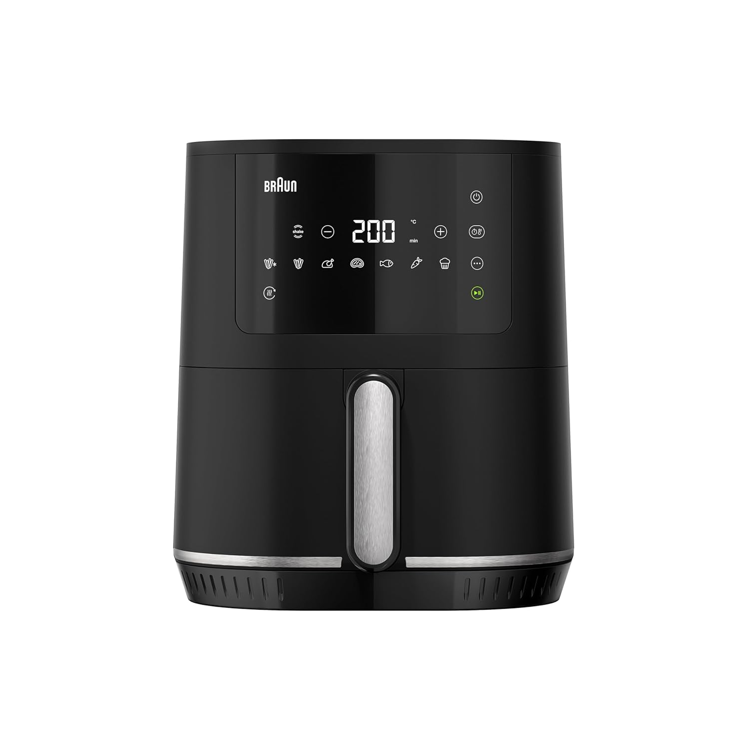 Braun MultiFry 4.3L HF3030 black air fryer with digital touch panel