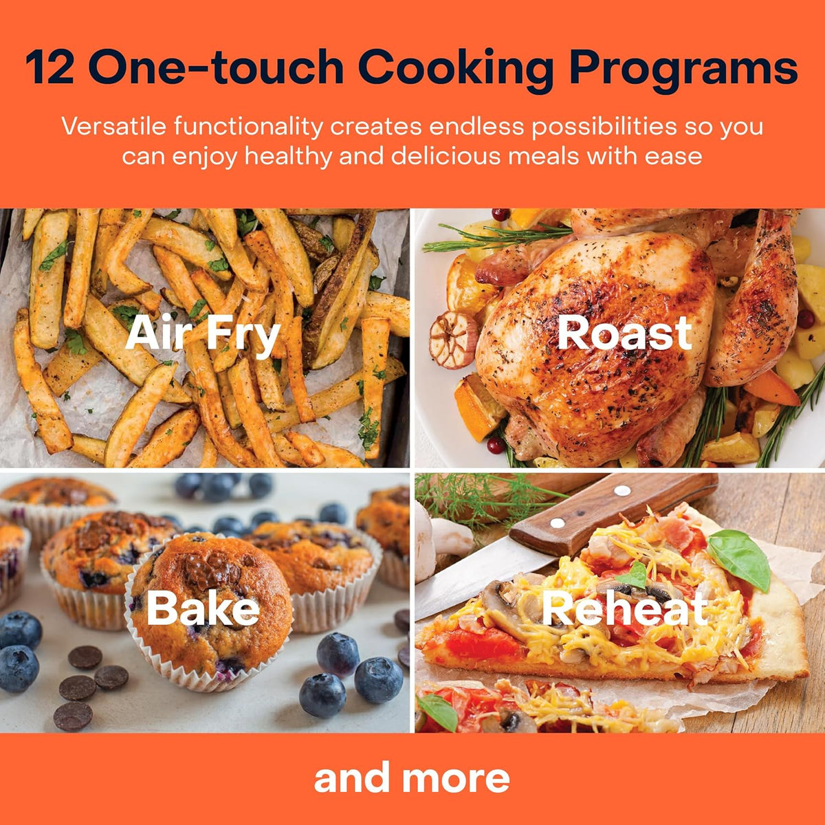 Nutricook Duo air fryer 12 cooking modes and presets
