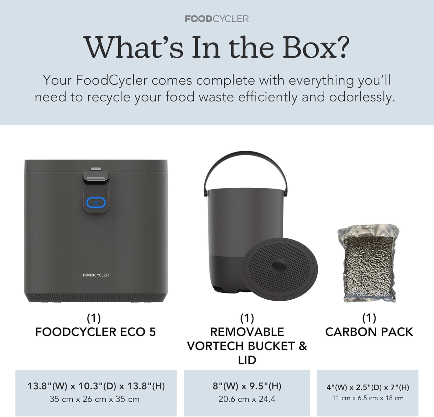FoodCycler Eco 5 5L bucket capacity