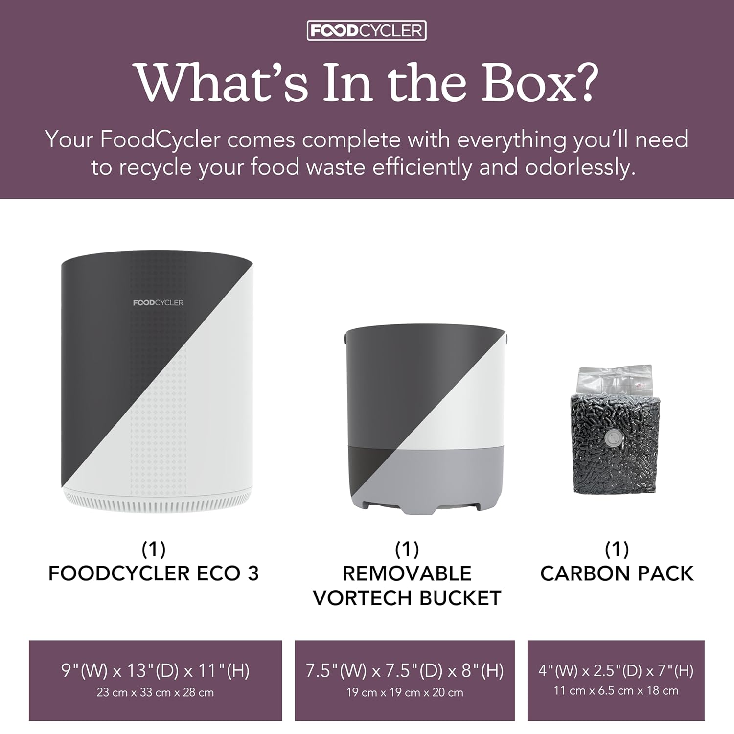 FoodCycler Eco 3 on a kitchen counter