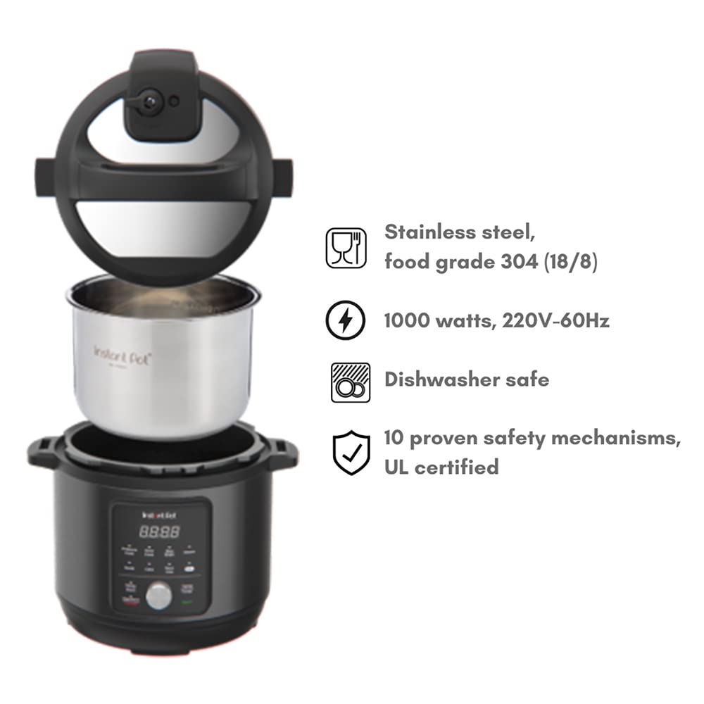 Instant Pot Essential 6QT (5.7L) l, SS304 Stainless Steel Inner Pot, 9-in-1 Electric Pressure Cooker